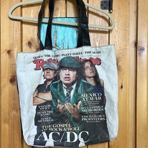 AC/DC Magazine Cover Tote - Black and White